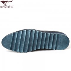 七匹狼 男鞋头层牛皮布洛克雕花男士商务正装系带真皮皮鞋子