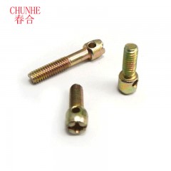 春和 镀彩镀镍铅封螺丝 电表螺丝 封表螺钉带孔打孔十字螺栓M3 M4 M5M6