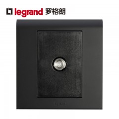 罗格朗 黑色有线电视插座面板闭路插座有线插座 电视机插座面板