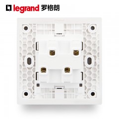 罗格朗 黑色双开二开单控二位面板家用双联电灯开关2开墙壁逸景