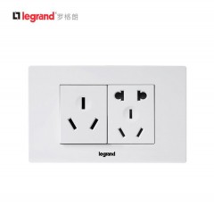罗格朗 二位118型10A五孔插座+16A三孔空调热水器大功率面板