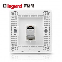 罗格朗 开关插座面板逸典冰莹白网线插座网络插座电脑宽带插座