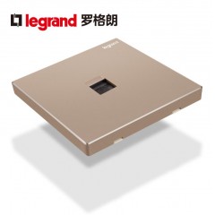 罗格朗 开关插座面板86型电话语音墙壁插座面板逸景玫瑰金电话线插