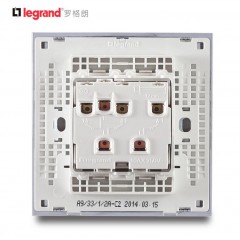 罗格朗 尚韵缎沙金开关插座面板 86型三开单控开关面板