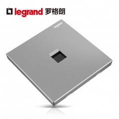 罗格朗 逸景银色家用深砂银电脑宽带网络网线插口网口插座面板灰色