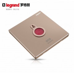 罗格朗 SOS床头紧急按钮呼叫开关86型手动消防报警面板家用金色