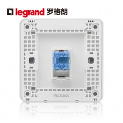 罗格朗 千兆6类电脑插座面板86型tcl六类网络网线接口面板暗网
