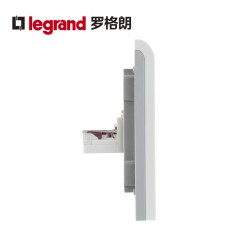 罗格朗 电脑电视插座面板 电视线网线网络有线闭路网络二合一插座