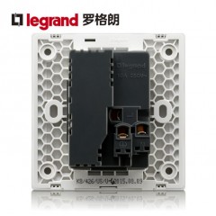 罗格朗 香槟色五孔带USB开关插座面板86型墙壁充电双口家用金色