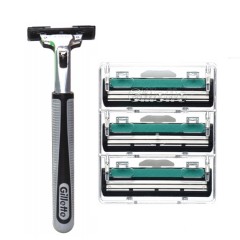 吉列 威锋剃须刀含6刀片 gillette威风男士手动双层两层刮胡刀