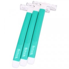 舒适/Schick  超巧男士一次性剃须刀3支 宾馆酒店用品旅行出差滋润轻便