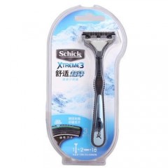 舒适/Schick  超锋3剃须刀架+2刀片 xtreme3男士手动弹性刮剔胡刀