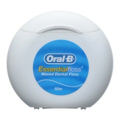 欧乐B 微蜡牙线50米 牙缝线细软扁牙间线便携