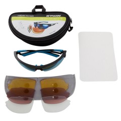 迪卡侬 XC 100-4成人骑行风镜4镜片套装太阳镜增光镜遮光镜可更换