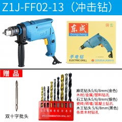 东成 电动工具套装电钻冲击钻家用手枪钻多功能电动螺丝刀手电转钻 Z1J-FF02-13