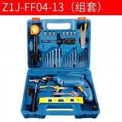 东成 电动工具套装电钻冲击钻家用手枪钻多功能电动螺丝刀手电转钻 Z1J-FF02-13