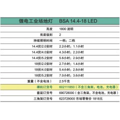 Metabo/麦太保 BSA14.4-18 LED锂电工业场地灯 微电影拍摄