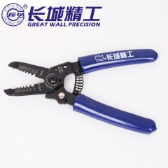 长城精工 剥线钳精密剥线钳剪多功能自动剥线钳沾塑柄电线剪断钳 210601