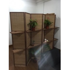 国产 竹子酒店屏风隔断玄关门中式移动折屏餐厅卧室办公室屏风隔断100*40cm/扇