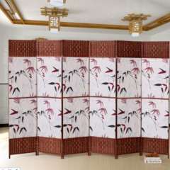 国产 布艺藤草编餐厅酒店屏风隔断直播背景屏风办公室屏风卧室隔断玄关 150*40cm/扇