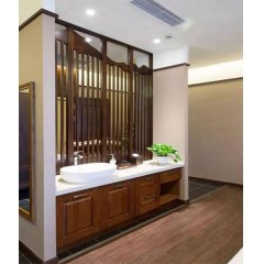 国产 中式实木屏风创意山形移动隔断古典屏风玄关简约现代客厅木质折屏