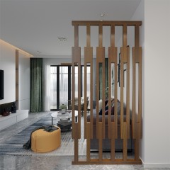 国产 现代实木镂空简约玄关隔断屏风顶天立地入户格栅干湿分区客厅座屏