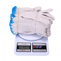 和讯自有产品 劳保线手套加厚白线手套挂胶线手套耐磨棉线手套机械搬运线点手套 30副