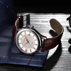 天王表 机械表男表情侣皮带手表皮带休闲男士防水腕表GS5750