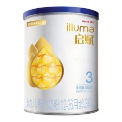 惠氏启赋  3段幼儿配方奶粉三段350g克*3罐  比900g便携