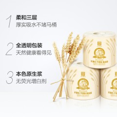 泉林本色 纸品有芯卷筒本色健康卷纸218节卫生纸*10卷