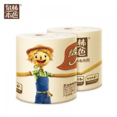 泉林本色  卷纸卫生纸纸巾空心卷不漂白面巾纸实惠家庭装120g*10卷