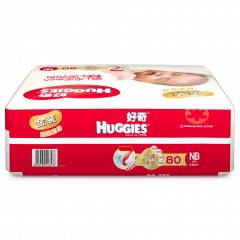 好奇  金装纸尿裤NB80片 宝宝尿不湿新生儿初生儿婴儿超薄