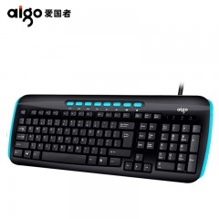 爱国者  有线键盘USB笔记本台式机键盘家用办公打字防水多媒体键盘