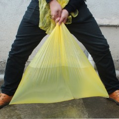 国产 黄色 平口240L升环卫加厚垃圾袋大号120L塑料袋80升100L环卫袋NX-H01