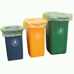 国产 黄色 平口240L升环卫加厚垃圾袋大号120L塑料袋80升100L环卫袋NX-H01