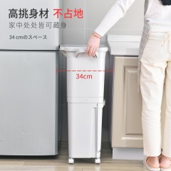 国产 日式垃圾桶家用厨房客厅创意卧室大号双层分类带盖可移动大垃圾箱2398