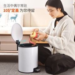 国产 欧式垃圾桶家用客厅卧室卫生间厨房创意有盖大号不锈钢脚踏式带盖2279