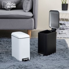 国产 长方形垃圾桶带盖卫生间窄创意不锈钢脚踏家用欧式厨房客厅 MT4001