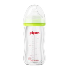 贝亲  婴儿宽口径玻璃奶瓶 柔软硅胶L号奶嘴组合套装