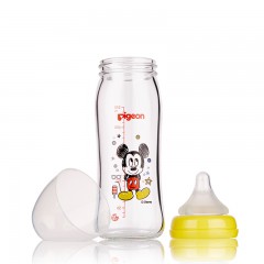 贝亲 宽口径玻璃迪士尼婴儿奶瓶240ml 配L号奶嘴