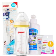 贝亲  宽口径奶瓶清洗剂奶瓶刷护臀膏 哺喂护理套装