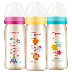 贝亲 进口PPSU宽口径奶瓶240ml配M奶嘴 母乳实感 00342F