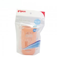 贝亲 标准口径硅胶奶瓶套200ml西柚红BA109 搭配玻璃奶瓶