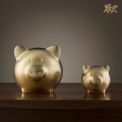 国产  铜师傅 全铜摆件《招财金猪》铜工艺品 创意礼品  储蓄罐