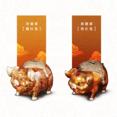 国产 纯铜猪存钱罐金摆件萌生肖招财家居装饰品新年送礼物开业乔迁结婚