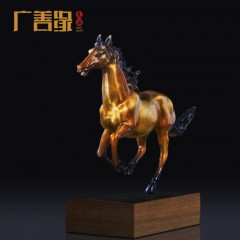 国产 开业礼品铜马摆件结婚送礼品客厅装饰招财办公桌书房马到成功摆件
