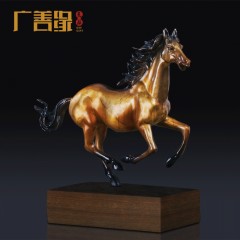 国产 开业礼品铜马摆件结婚送礼品客厅装饰招财办公桌书房马到成功摆件