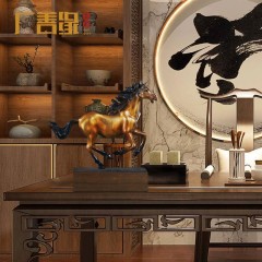 国产 开业礼品铜马摆件结婚送礼品客厅装饰招财办公桌书房马到成功摆件