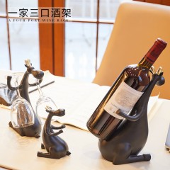 国产 酒柜摆件创意红酒架家居装饰品北欧风客厅电视柜玄关结婚礼物闺蜜