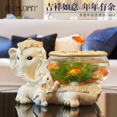 国产  鱼缸摆件客厅家居装饰品电视柜乔迁新居礼品开业新婚结婚礼物实用